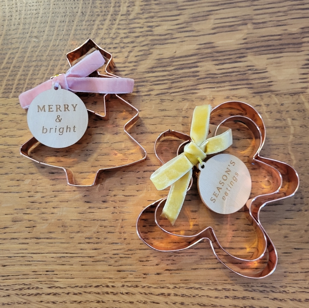 Anthropologie, bundle of 2 sets, Cookie Cutters - Gingerbread people, tree, star